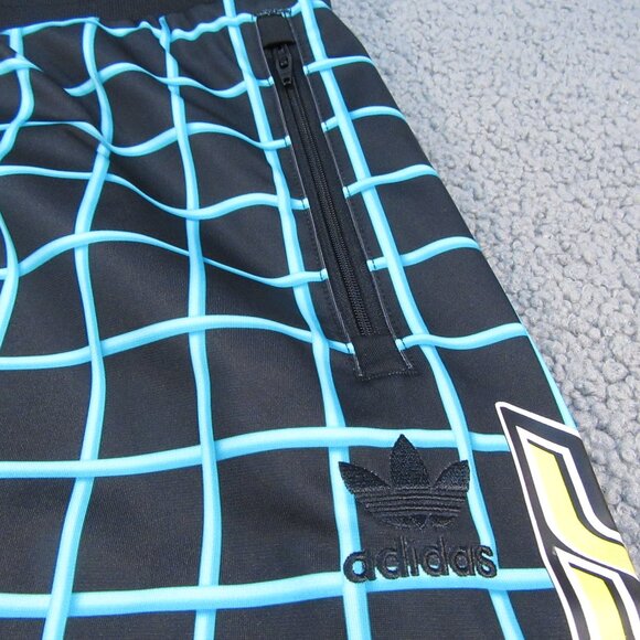Adidas x Jeremy Scott JS Rally TP Pants XS – Black Grid Graphic Track Pants - Picture 9 of 12